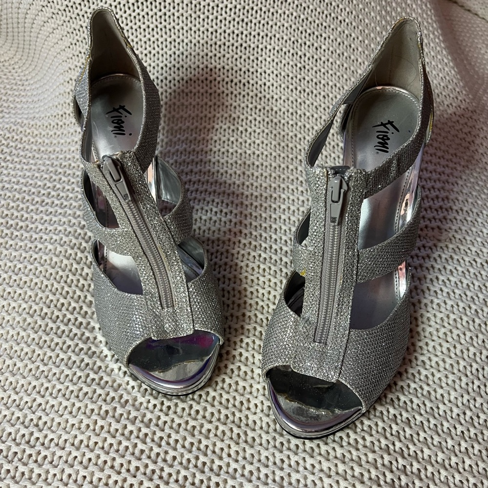Silver Sparkly Heels